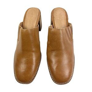Women's Tan Leather Mules